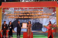 Vietnam reconoce a inscripciones talladas en acantilado como tesoro nacional