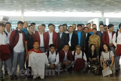 Fanáticos en Yakarta despiden a delegación deportiva de Vietnam 