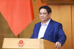 El primer ministro de Vietnam, Pham Minh Chinh, preside la reunión (Foto: VNA)