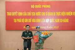 Vietnam envía otro oficial a misión de mantenimiento de paz de ONU