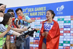 Atleta vietnamita logra triplete de oro en SEA Games 31