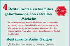 Se otorgan estrellas Michelin de cuatro restaurantes vietnamitas 