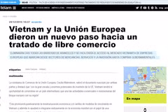 Prensa argentina publica sobre tratado de libre comercio entre Vietnam-UE