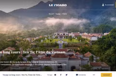 Montaña sagrada de Yen Tu en el diario Le Figaro. (Fotografía: Nhan Dan)