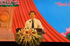 El vicepremier y presidente del Comité Nacional al respecto, Tran Hong Ha, en el acto de lanzamiento (Fuente: VNA)