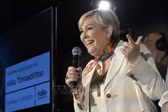 Halla Tómasdóttir, presidenta de la República de Islandia. (Fuente: VNA)