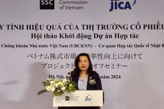 La presidenta de la CEV, Vu Thi Chan Phuong, habla en el evento. (Fuente:VNA)