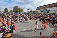 Una de las actuaciones artísticas en el evento. (Fuente:VNA)