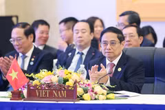 El primer ministro vietnamita, Pham Minh Chinh, intervino en la XI Cumbre de CLMV (Fuente:VNA)