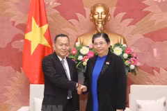 Pide vicepresidenta del Parlamento de Vietnam impulsar nexos entre las agencias de noticias de su país y Laos 