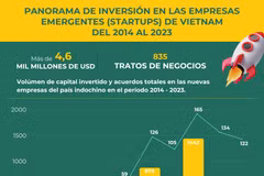 Panorama de inversión en las empresas emergentes (startups) de Vietnam del 2014 al 2023