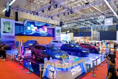 El pabellón de Volkswagen en Vietnam Motor Show 2022. (Fuente: VNA)