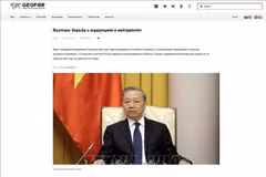 Artículo publicado en la revista del Centro de pronósticos geopolíticos de Rusia sobre la lucha anticorrupción en Vietnam (Fuente: VNA)