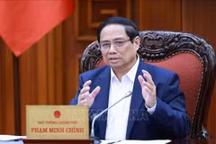El primer ministro de Vietnam, Pham Minh Chinh, en la reunión (Fuente: VNA)