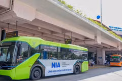 Los autobuses en el aeropuerto internacional de Noi Bai (Fuente: VNA)