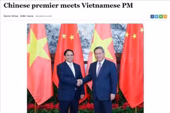 Un artículo de Xinhua sobre el premier vietnamita Pham Minh Chinh y su homólogo chino Li Qiang. 