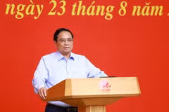 El primer ministro Pham Minh Chinh preside la reunión (Fuente: VNA)