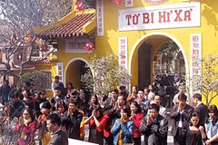 Visitan pagoda en primeros días del Año Nuevo