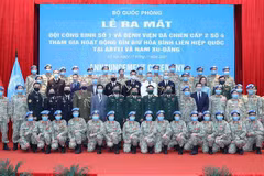Estrenan primer grupo de ingeniería militar y cuarto hospital de nivel dos de Vietnam