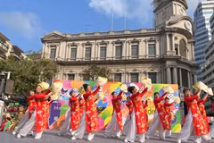 Promoción de cultura vietnamita en desfile internacional en Macao de China