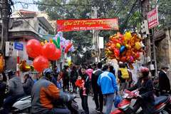 En Hanoi celebran mercado centenario en vísperas del Tet 2024