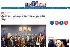 Artículo publicado en el periódico Khmer Times. (Foto: VNA)
