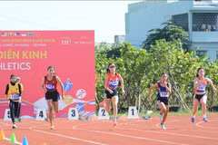En la prueba de carrera de 100 metros. (Foto: VNA)