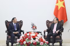El ministro vietnamita de Relaciones Exteriores, Bui Thanh Son (izquierda), se reúne con su homólogo chino, Wang Yi, en Beijing. (Foto: VNA)