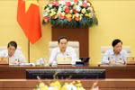 El presidente de la Asamblea Nacional de Vietnam, Tran Thanh Man, habla en el evento. (Fuente:VNA)