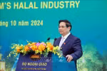 El primer ministro Pham Minh Chinh en la conferencia (Fuente: VNA)