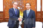 Recibe presidente vietnamita a embajadores salientes de Eslovaquia y Austria
