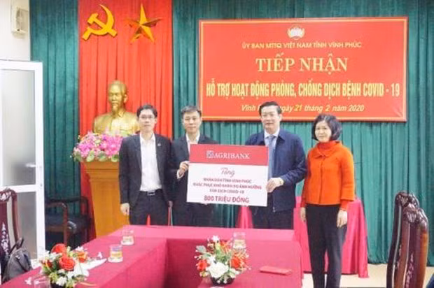 Agribank presta asistencia a Vinh Phuc en combate contra COVID-19 ảnh 1 Agribank presta asistencia a Vinh Phuc en combate contra COVID-19 ảnh 1