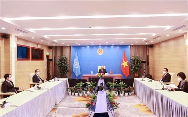 Presidente de Vietnam interviene en debate sobre cooperación entre ONU y Unión Africana ảnh 1 Presidente de Vietnam interviene en debate sobre cooperación entre ONU y Unión Africana ảnh 1