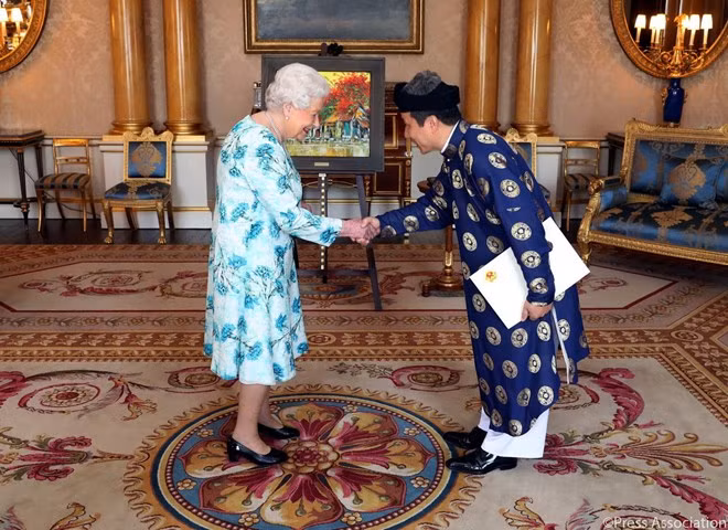 La reina de Inglaterra recibe al embajador vietnamita ảnh 1
