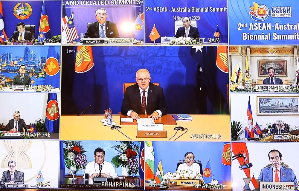 Efectúan segunda Cumbre ASEAN-Australia en línea ảnh 1