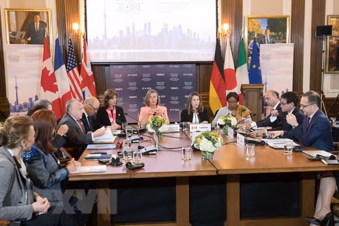 Ministros de G7 emiten comunicado sobre el Mar del Este ảnh 1