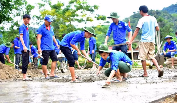 Jóvenes de Tien Giang desarrollan actividades prácticas hacia la comunidad ảnh 1