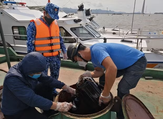 Vietnam: Detienen barco extranjero con actividades comerciales ilegales en aguas nacionales ảnh 1