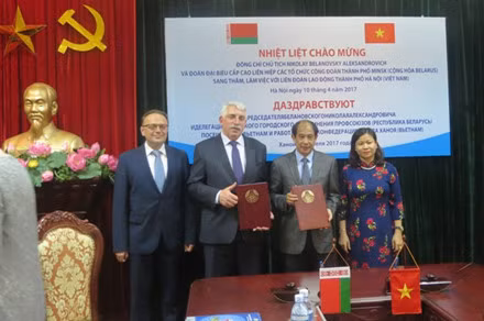 Sindicatos de Vietnam y Belarús robustecen lazos ảnh 1