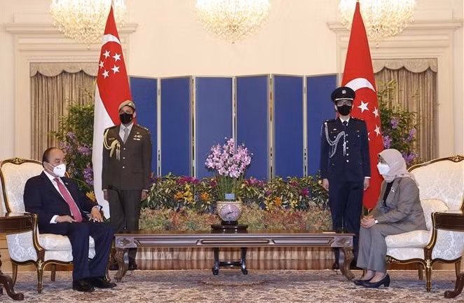 Presidente vietnamita se reúne con su homóloga de Singapur ảnh 1