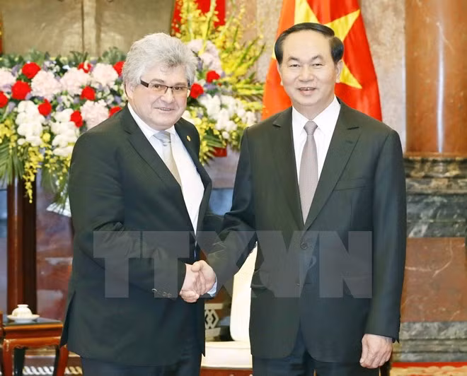 Presidente de Vietnam recibe a ejecutivo de AFP ảnh 1