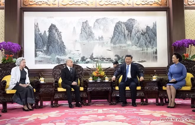 Presidente de China se reúne con Rey de Camboya ảnh 1