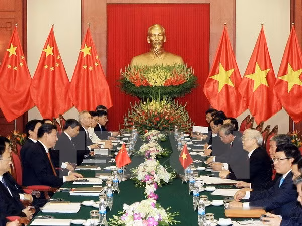 Nguyen Phu Trong y Xi Jinping sostienen conversaciones ảnh 1