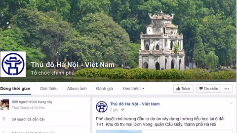 Comité Popular de Hanoi abre su página de Facebook ảnh 1