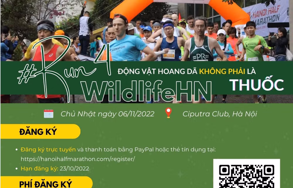 Carrera por protección de animales salvajes se efectuará en Hanoi ảnh 1