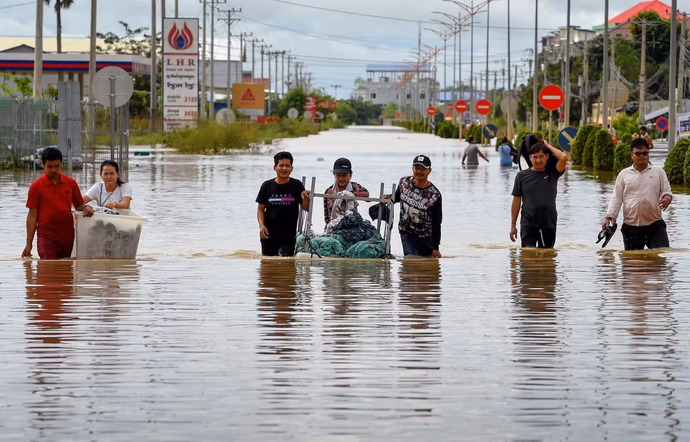 Inundaciones en Camboya cobran vida de nueve personas ảnh 1
