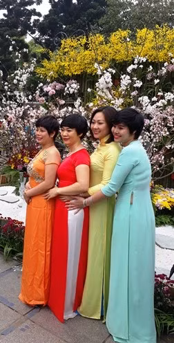 Ao dai: vietnamitas siguen la moda pero mantienen las raíces ảnh 3 Ao dai: vietnamitas siguen la moda pero mantienen las raíces ảnh 3