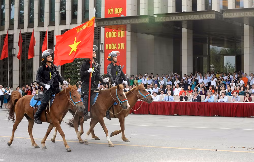 Unidad de caballería de Policía hace su debut en Vietnam ảnh 1