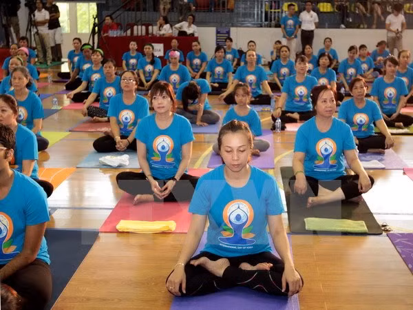 Celebran en Tailandia Día Internacional del Yoga ảnh 1