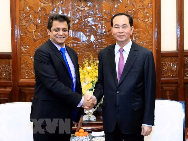 Presidente de Vietnam recibe a directivo de gran grupo indio de energía ảnh 1